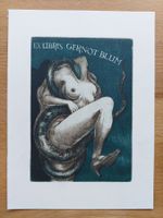 Exlibris Künstler unbekannt - Original Radierung Erotik