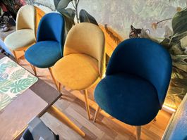 Set of 4 Vintage Dining Chairs - very used condition