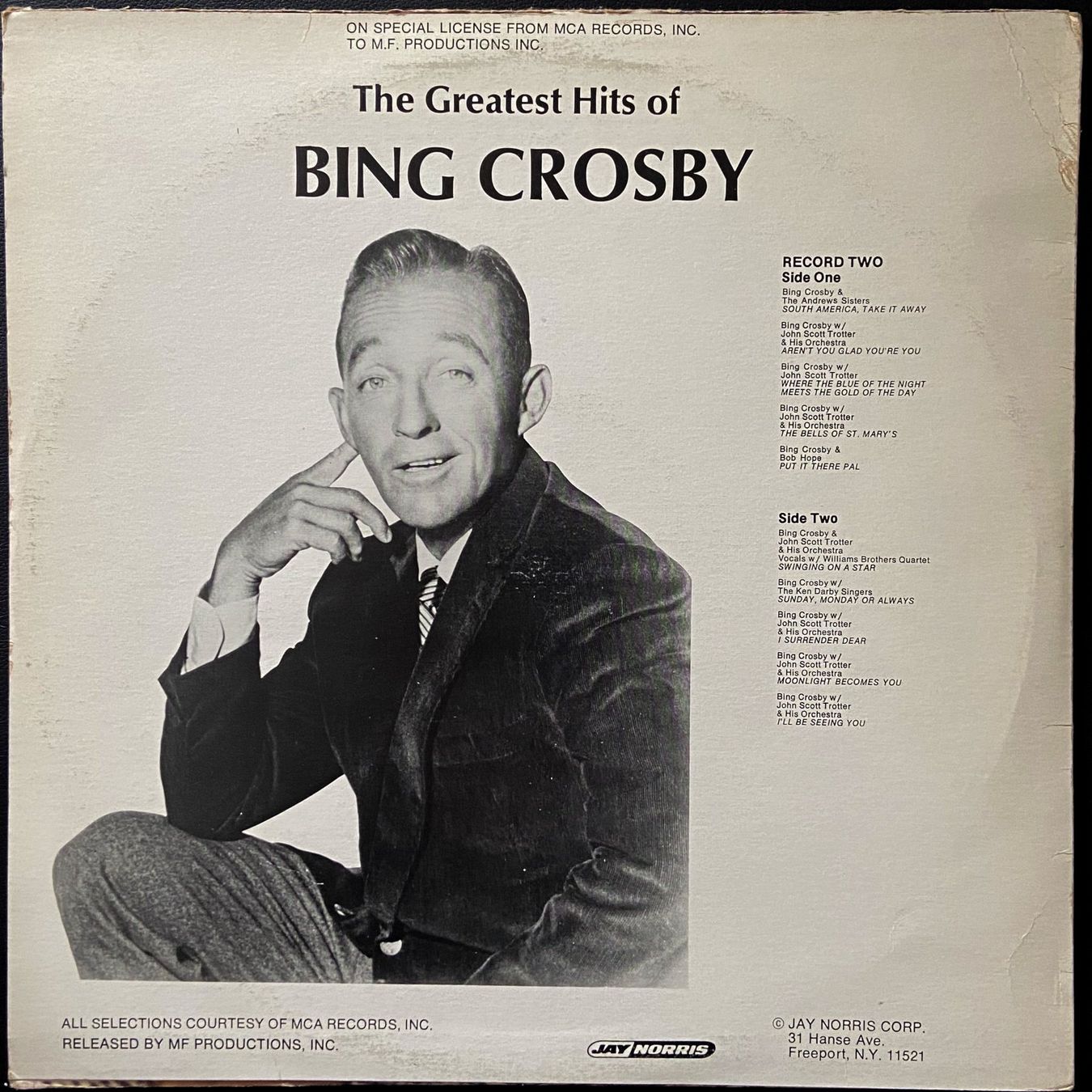 Dischi in vinile: Bing Crosby - The  greatest hits – Usato da Feldbach venduto da CDF10 1
