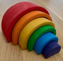 Grimms Regenbogen aus Holz  bunt, 6-teilig
