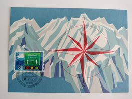 Gotthard Eröffnung 1980: Postkarte mit Ersttagsstempeln