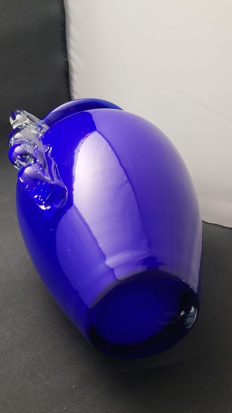Murano Vase & Récipients: Kobaltblaue Überfang-Vase – D'occasion à Basel par spinne02 5