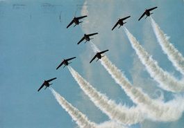 Kunstflugstaffel in Formation, gelaufen 1976