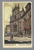 1920, BELLINZONA ANTICA, LITO, (lieve piega d'angolo)