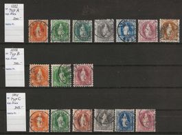 1882-91 : Steh. Helvetia Typ A,B + C : KP 885.--