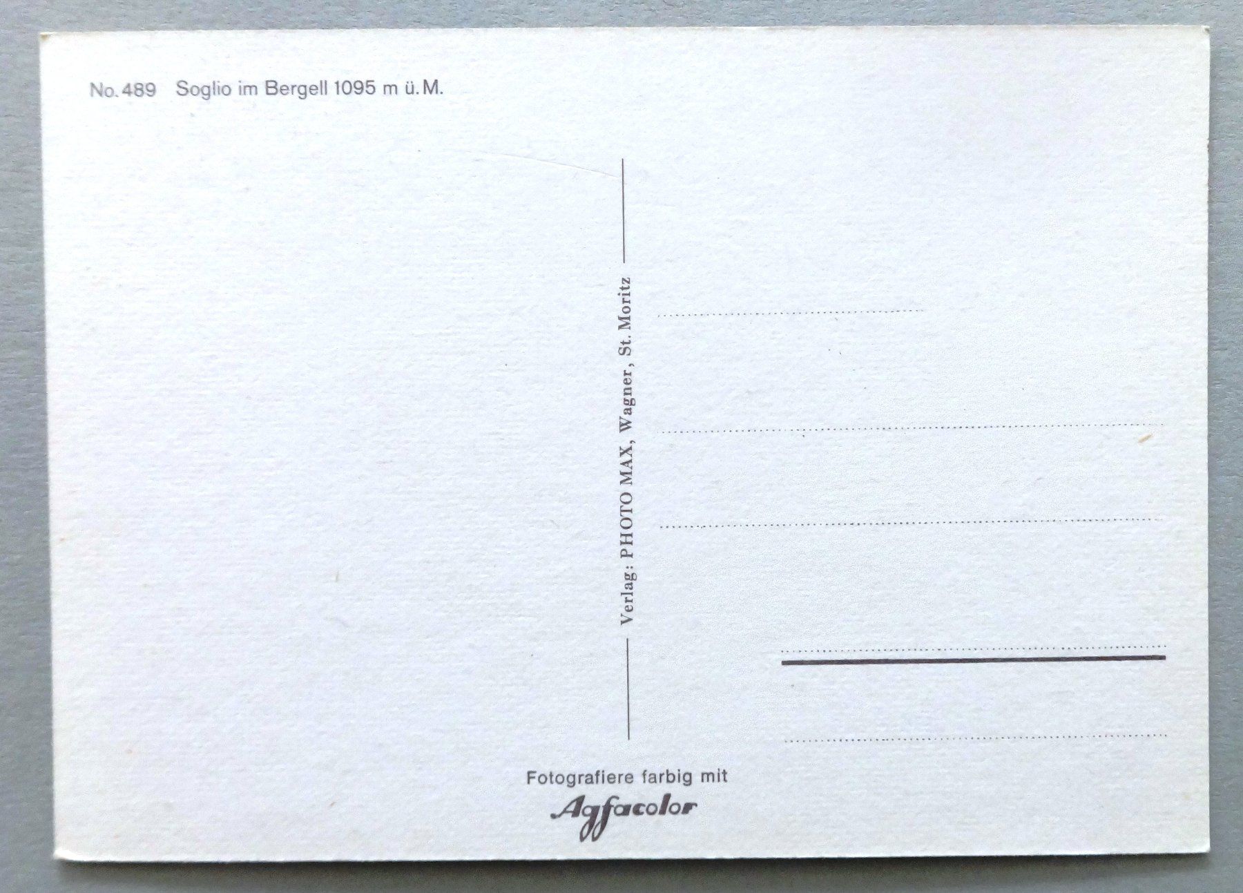 Cartes postales: Soglio im Bergell 1095 m ü.M. – D'occasion à Fétigny par Billy2miny 1