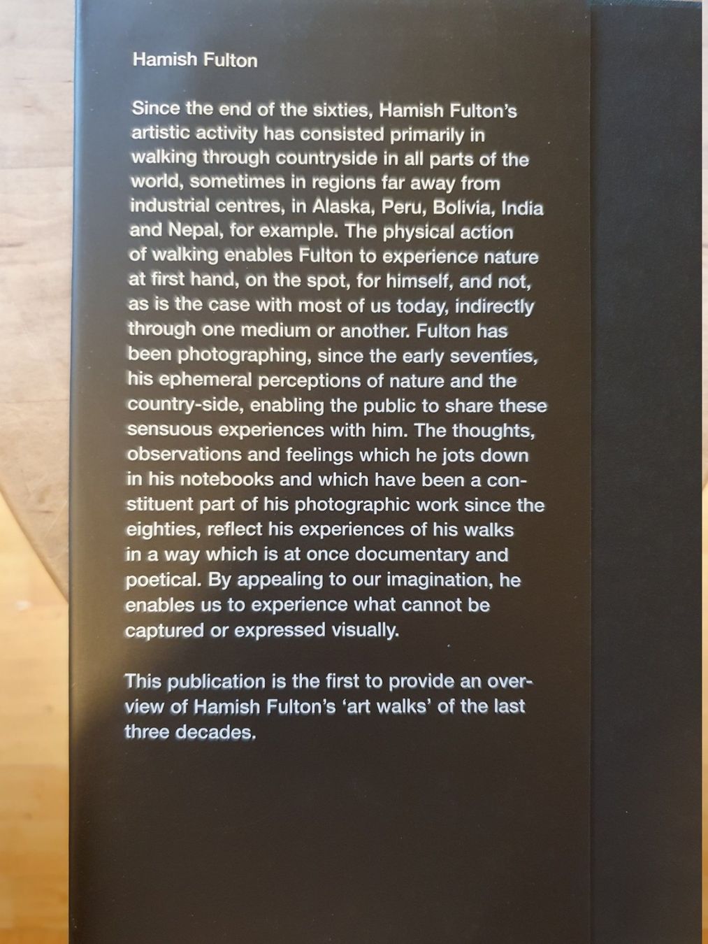Bücher: Walking Artist Hamish Fulton Richter – Gebraucht aus Zürich von loosebone 1