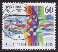 SBK-Nr. 886 (Gemeinschaftsausgabe CH/FL 1995) gestempelt