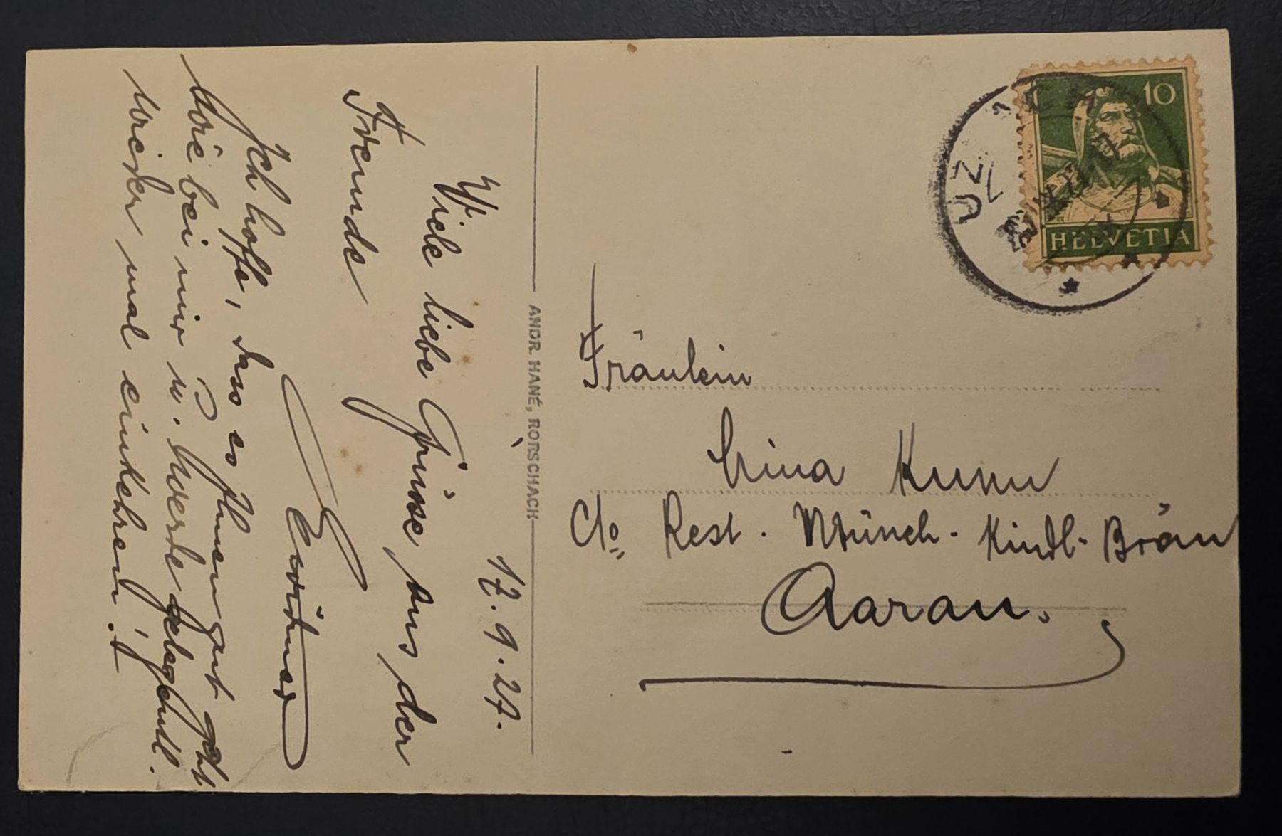 Cartoline postali: Ansichtskarte Uznach  – Usato da Bern venduto da Kocholo 1