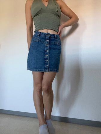 Reserved Jeansrock Damen Gr. 34 High Waist Denim Rock