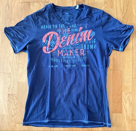 Camp David T-Shirt Denim Maker Gr. L Top Zustand