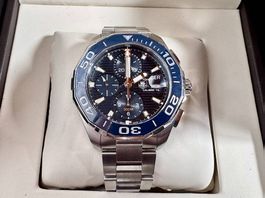 TAG Heuer Aquaracer 43mm mit blauer Lünette