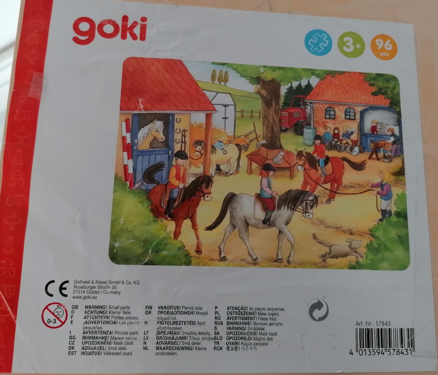 Puzzle: GOKI Holzpuzzle 96 Teile Bauernhof – Usato da Schönenbuch venduto da Mentio_SB 2