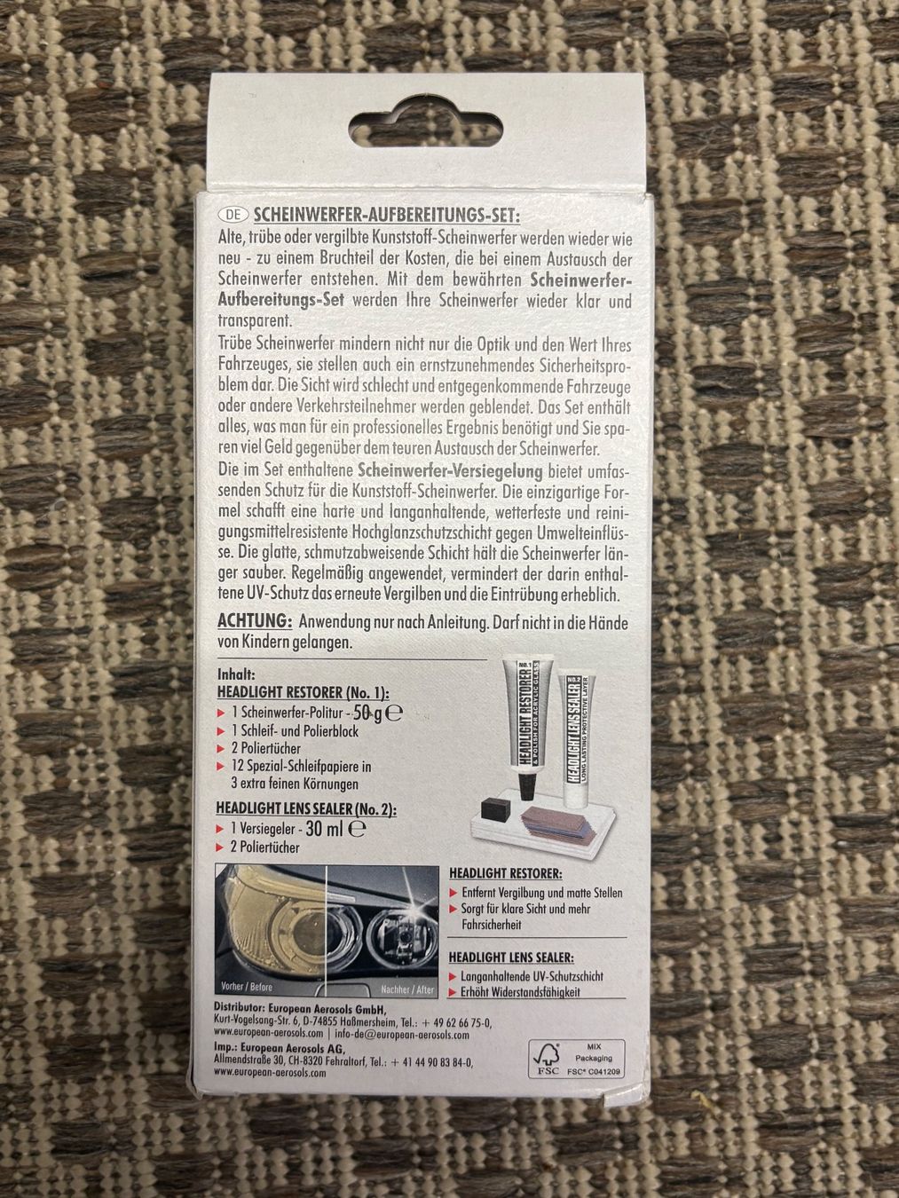 Fari: Presto Scheinwerfer-Aufbereitungs-Set – Nuovo e nell'imballaggio originale da Lyss venduto da jba_s2my 1