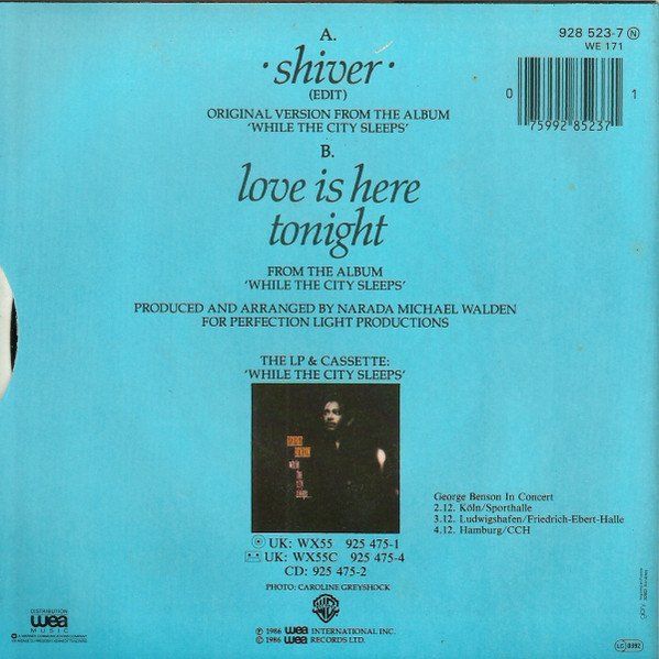 Dischi in vinile: Benson George: Shiver 7" – Usato da Steinhausen venduto da Vilivinili 1