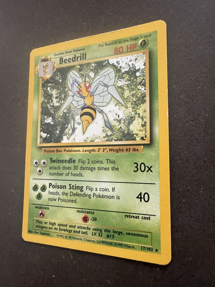 Pokémon Sammelbilder & Trading cards: Beedrill Base Set EN - 17/102 - Ab 1.- – Gebraucht aus Cadro von kiks27 2