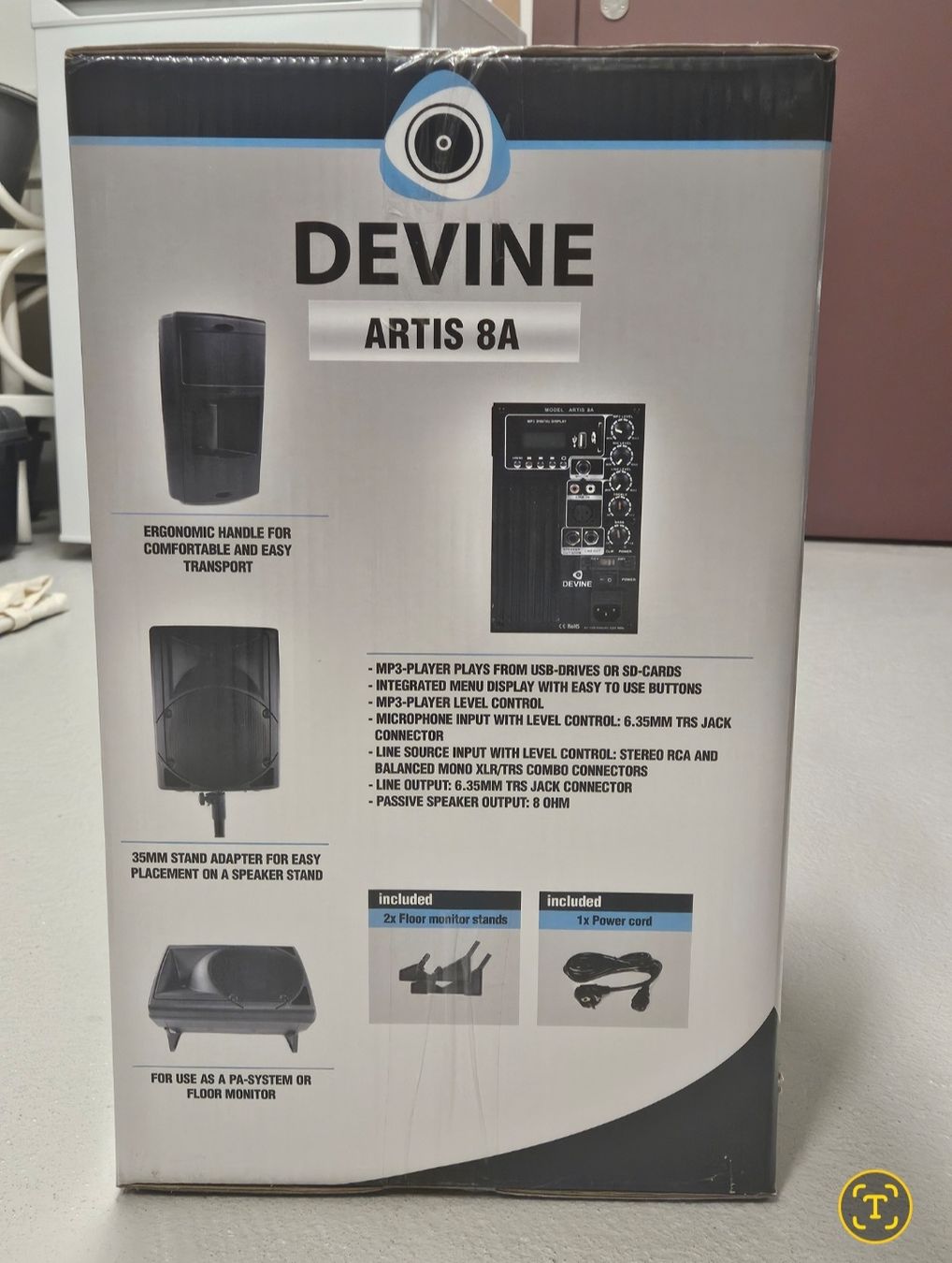 Casse acustiche: Devine Artis 8A - Active speaker – Nuovo (secondo la descrizione) da Bern venduto da Battigolia 1