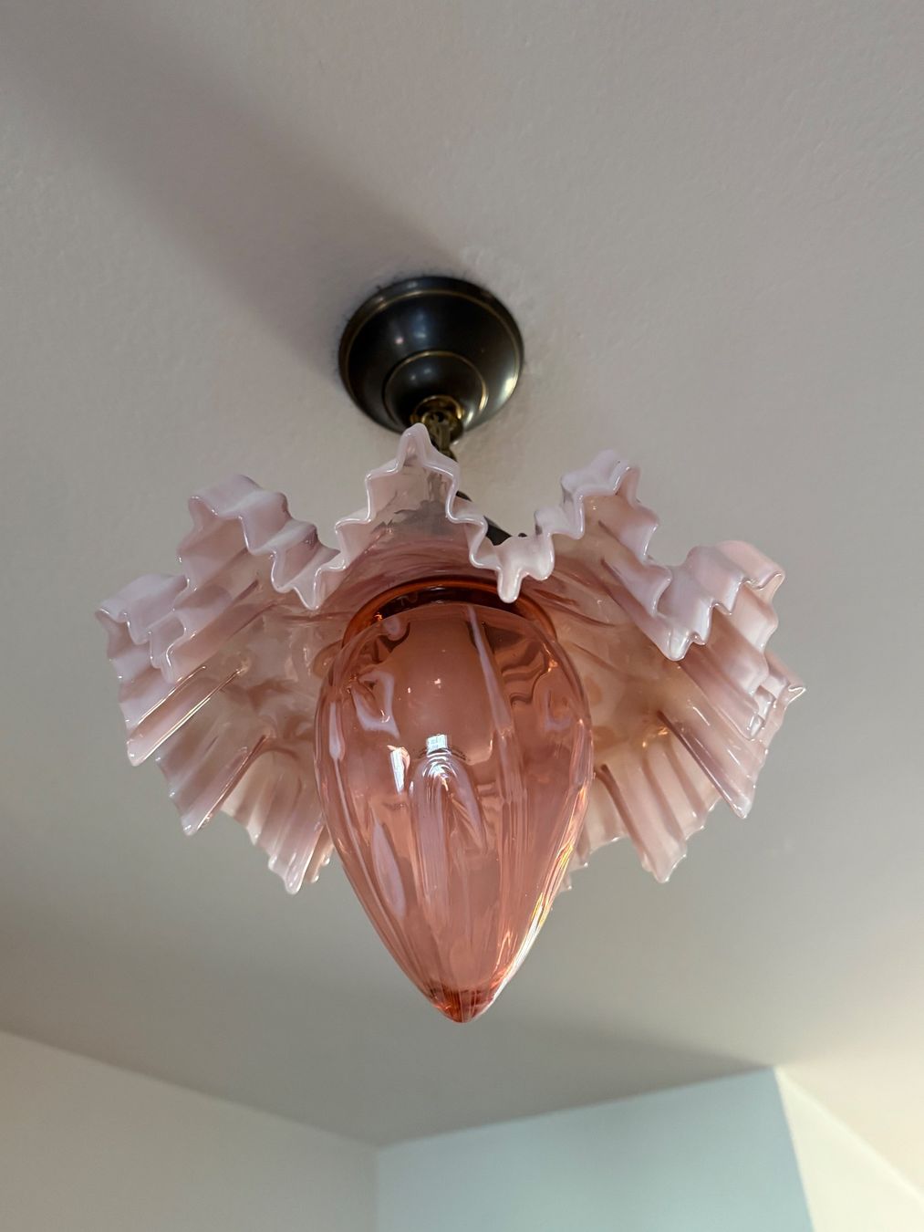 Lampadari & plafoniere: Hängelampe rosa Glas Art Déco Stil – Usato da Itingen venduto da uhu777 3