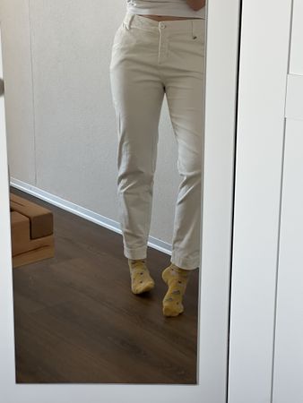 Chiara Dalba Weisse Stoffhose Grösse 44