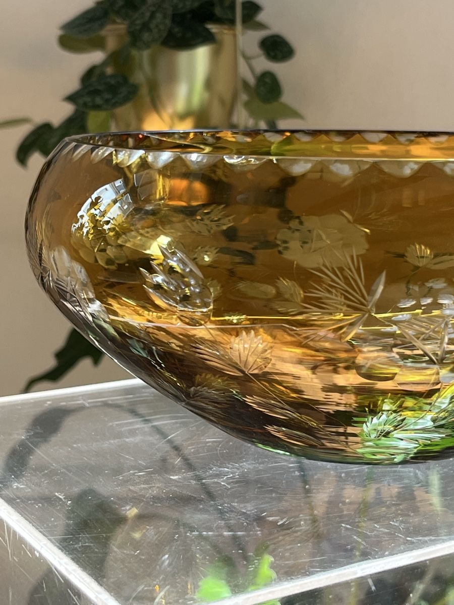 Schalen: Feine alte Obstschale ambar Bleikristall  – Gebraucht aus Basel von Smermor 2