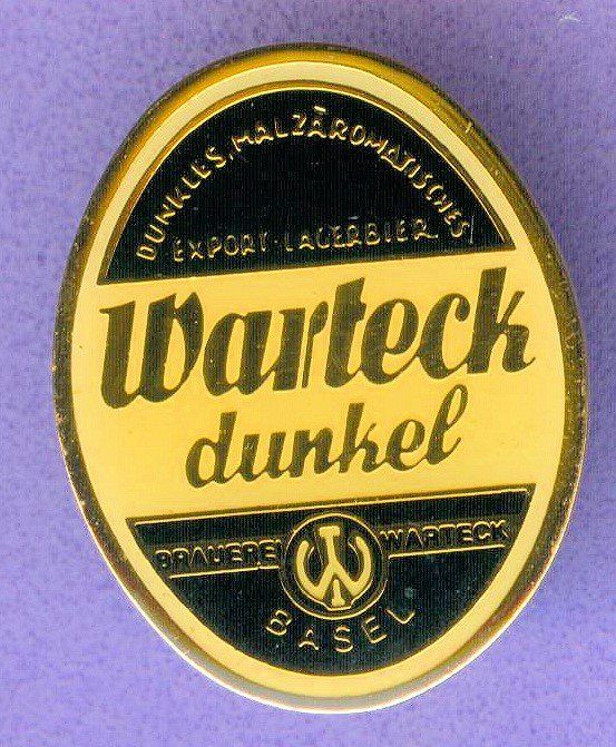 Plaketten & Abzeichen: Warteck Bier  DUNKEL – Gebraucht aus Winterthur von Sammleroase