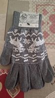 Handschuhe Elchmuster grau, neu