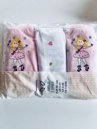 3 süsse Mädchen Unterhosen H&M Gr 98-104 NEU