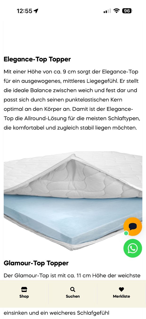 Hasena Matelas: HASENA Elegance Top Topper  NEU – Neuf avec emballage d'origine à Küttigen par ricardawild 2