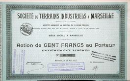 Société des Terrains Industriels à Marseille SA - 1912