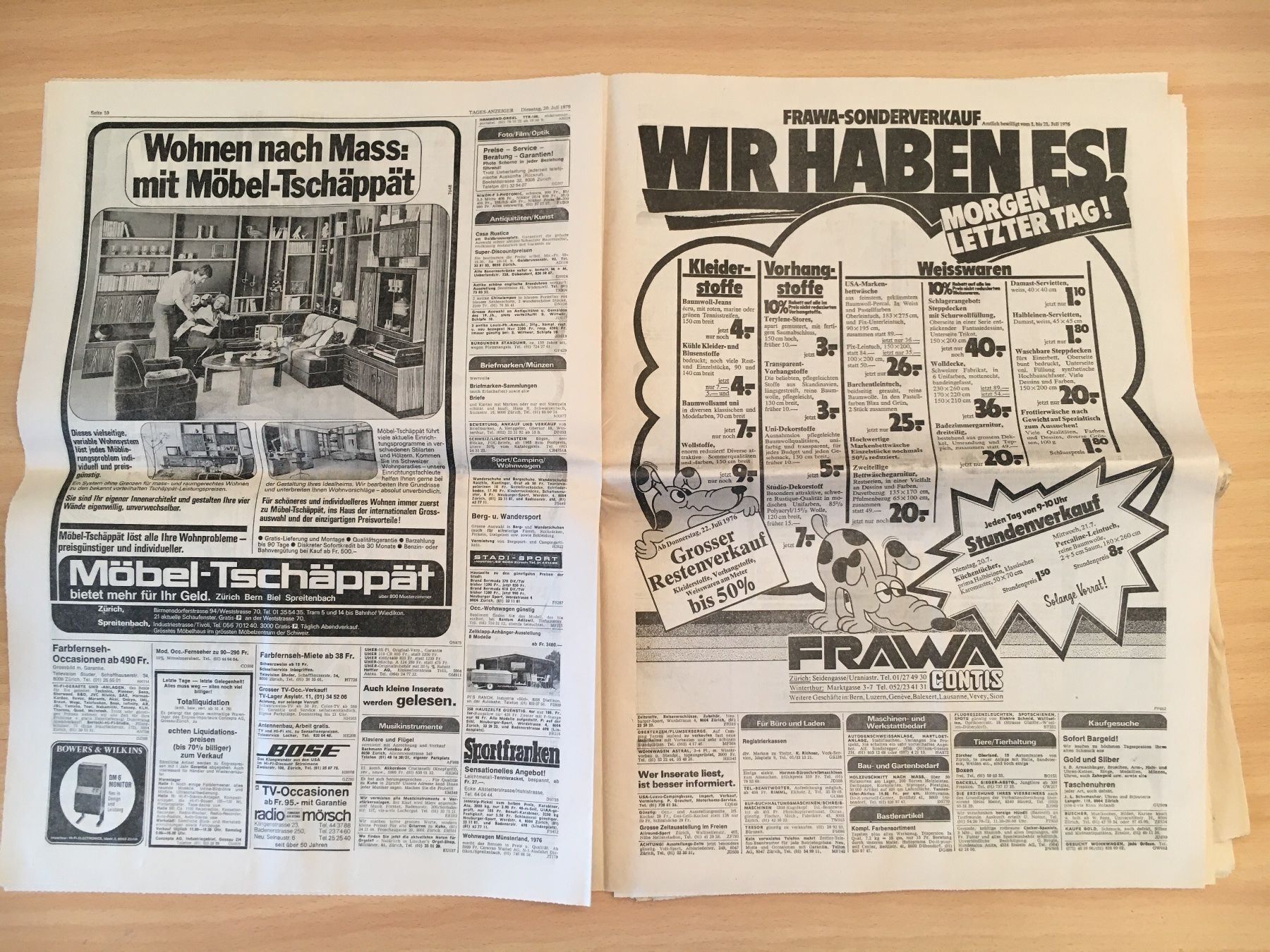 Zeitschriften & Magazine: Tagesanzeiger vom 20. Juli 1976 – Gebraucht aus Luzern von Jiggy_8898 3
