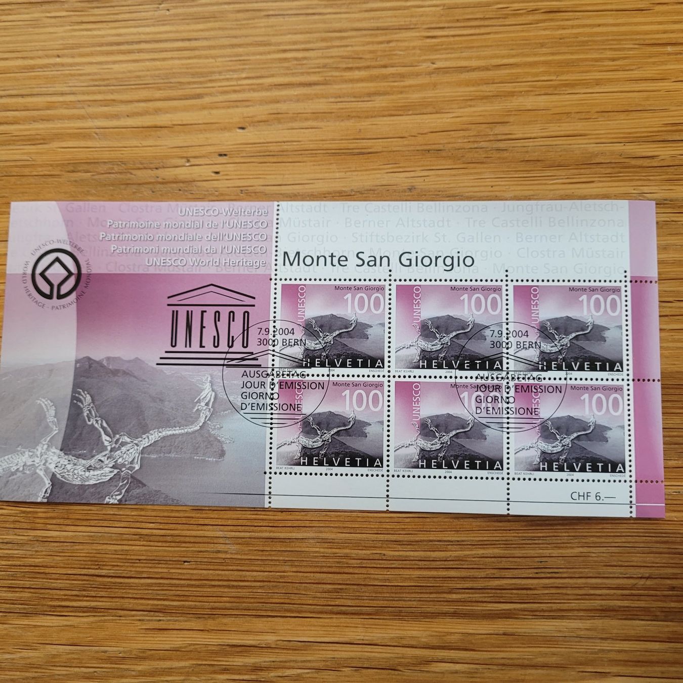 Alle Briefmarken: Kleinbogen CH ET Feuillet CH ET Bern 2004 – Gebraucht aus Biel/Bienne von Destockweb