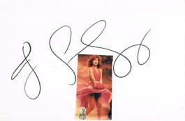 Jennifer Grey 1960-  Autogramm signiert Karte 15x20cm