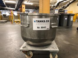 90 Liter Edelstahlschüssel mit passendem Rollwagen