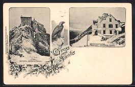 Säntis, Säntis-Gasthaus und Meteorolog