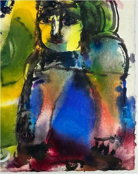 Gemälde: Atila (1931-1987)Grosse Abstrakte Aquarelle – Gebraucht aus Bruettisellen von Collector_Store 8