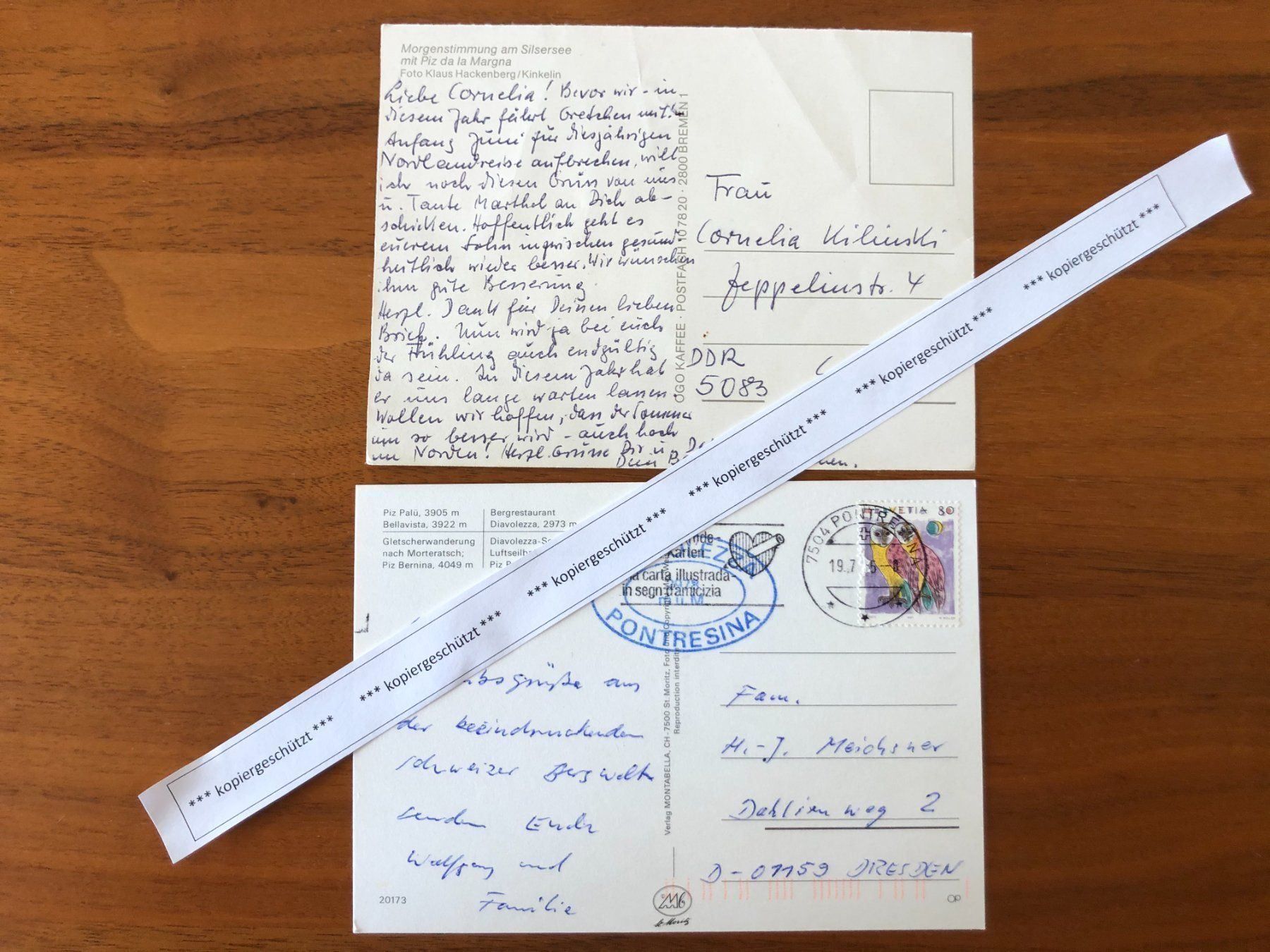Cartoline postali: Diavolezza Pontresina, Silsersee AK – Usato da Hefenhofen venduto da Bierinder 1