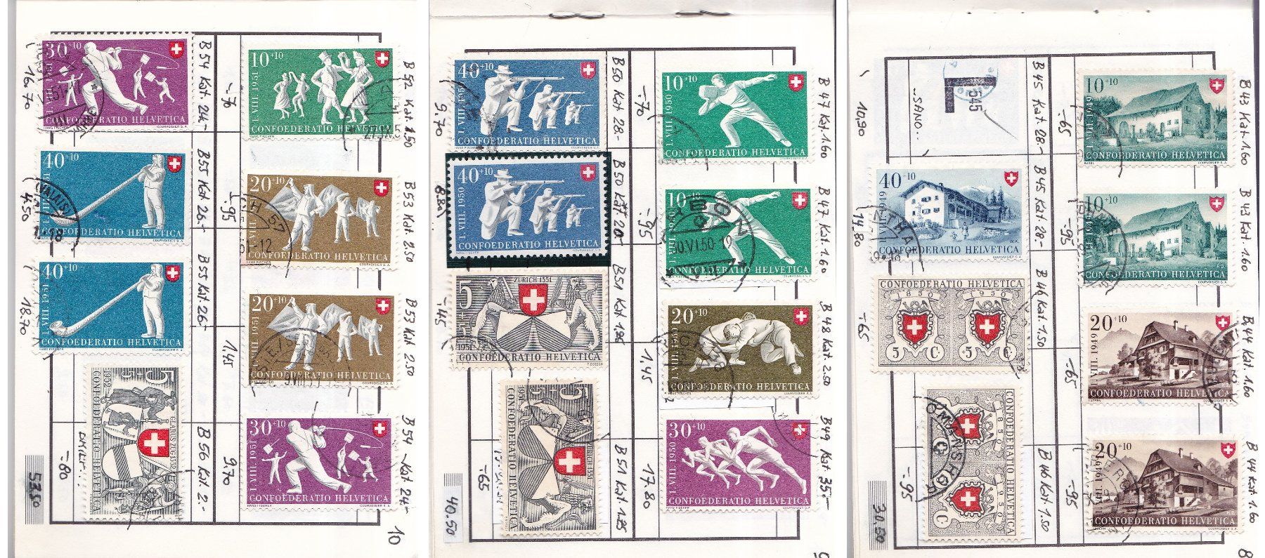 Alle Briefmarken: CH Briefmarken-Auswahlheft "Pro Patria" – Gebraucht aus Münchwilen AG von Nesar 2