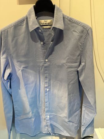 Chemise De Fursac bleu ciel, 100% coton égyptien, T37/14.5"