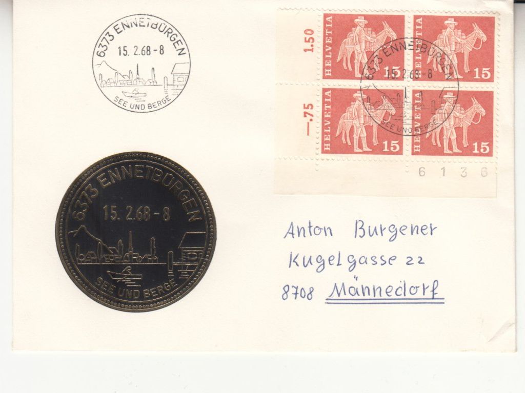 Tutti i francobolli: Werbedatumstempel K 467 Ennetbürgen – Usato da Bürglen TG venduto da StampGraf