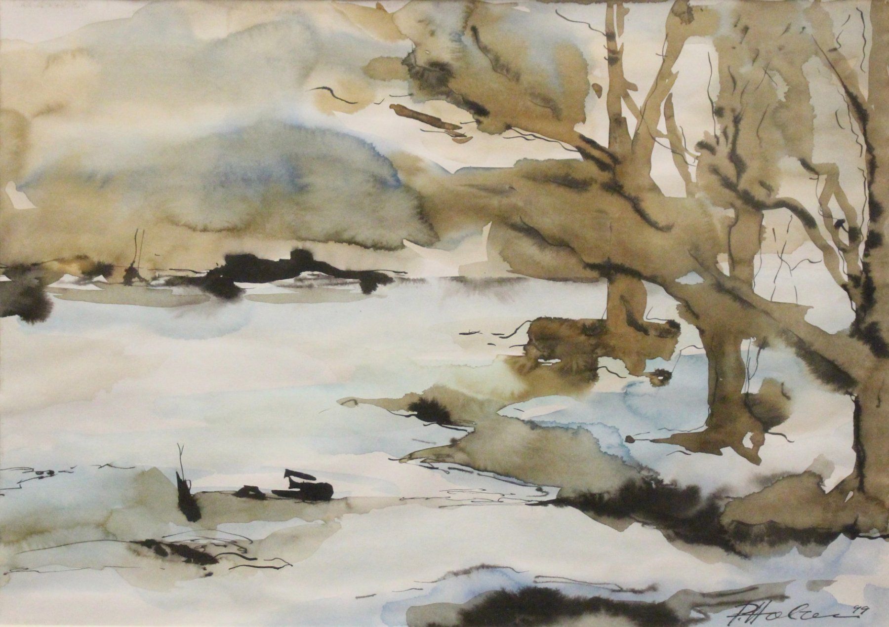 Gemälde: Original Aquarell Schweizer Kunstmalers Holzer – Gebraucht aus Bruettisellen von Collector_Store 1