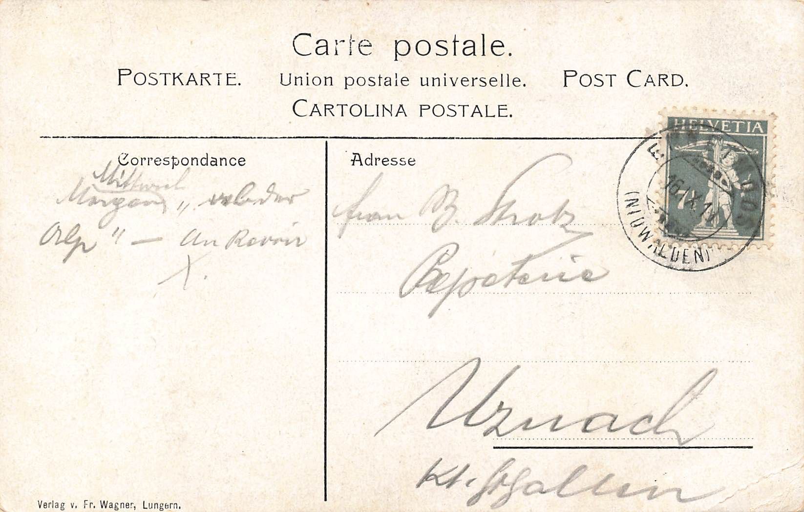 Cartes postales: Lungern Dorfkapelle – D'occasion à Biasca par Blenio71 1