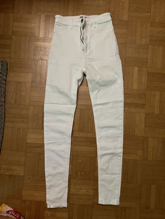 Weisse Highwaist Stretch Jeans, Grösse 36 top!