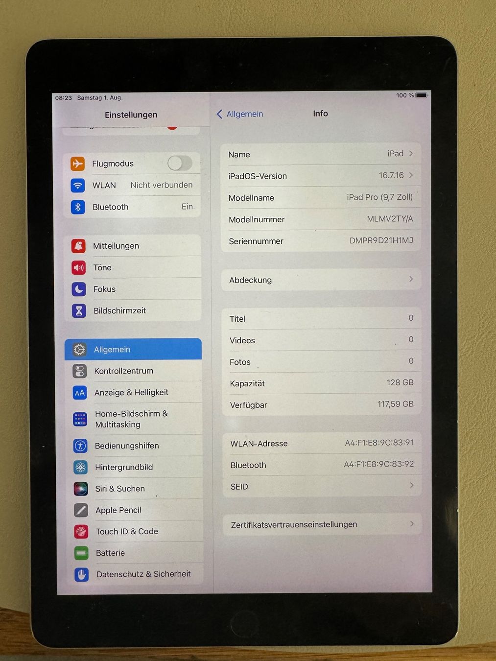 Apple Tablettes PC: iPad Pro 9.7 Zoll – D'occasion à Adliswil par Busys 1