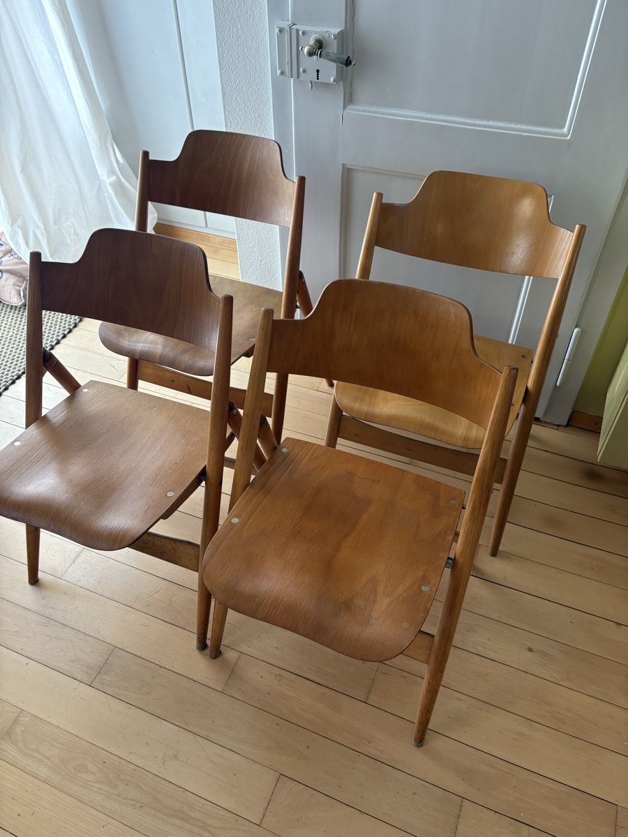 Sedie: Vintage Klappstühle SE 18 von Egon Eiermann  – Usato da Zürich venduto da AGFZ 2