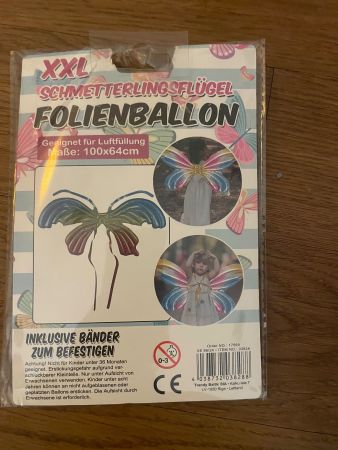 XXL Schmetterling Folienballon Flügel Neu Fasnacht Fasching
