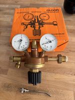 GLOOR Druckreduzierventil / Druckminderer mit 2 Manometern