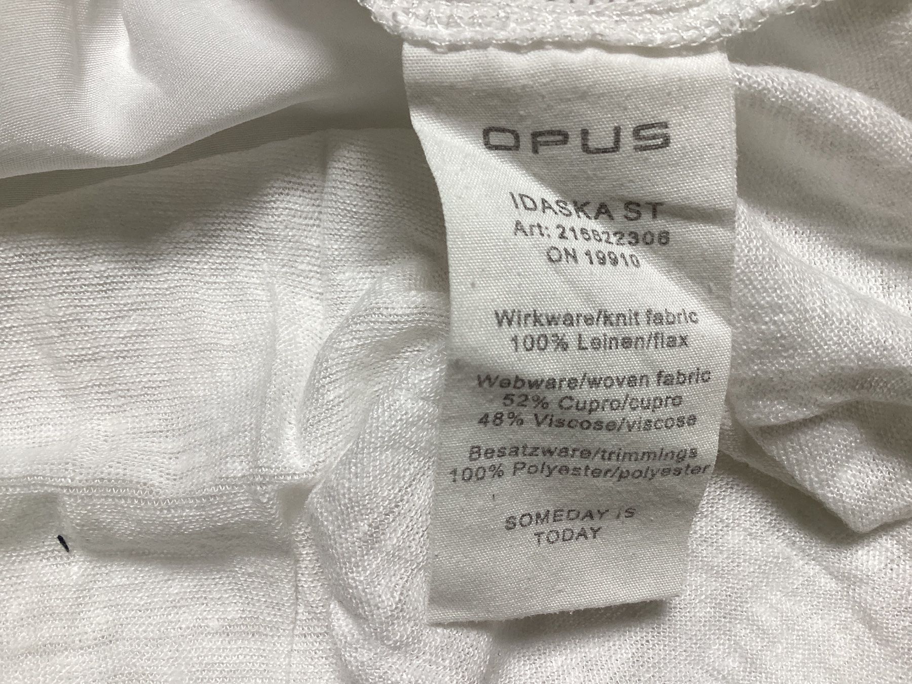 Opus Top: Opus weisses Sommer Top mit Spitze, Gr. 40, mit Leinen – Usato da Homberg b. Thun venduto da Homata 4