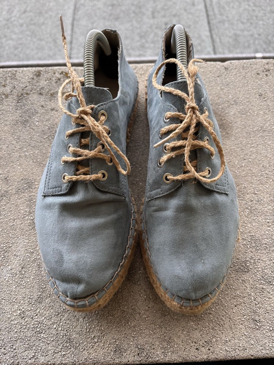 Scarpe da uomo: Blue Suede Espadrille Flats  – Usato da Zürich venduto da Grothschild 3