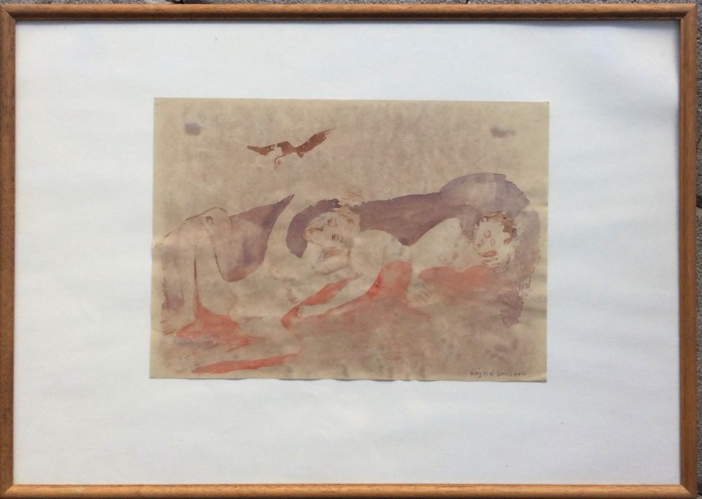 Rajne DANGOVA (1945) Damen Akt Aquarell (Gebraucht) in Root für CHF 10 ...