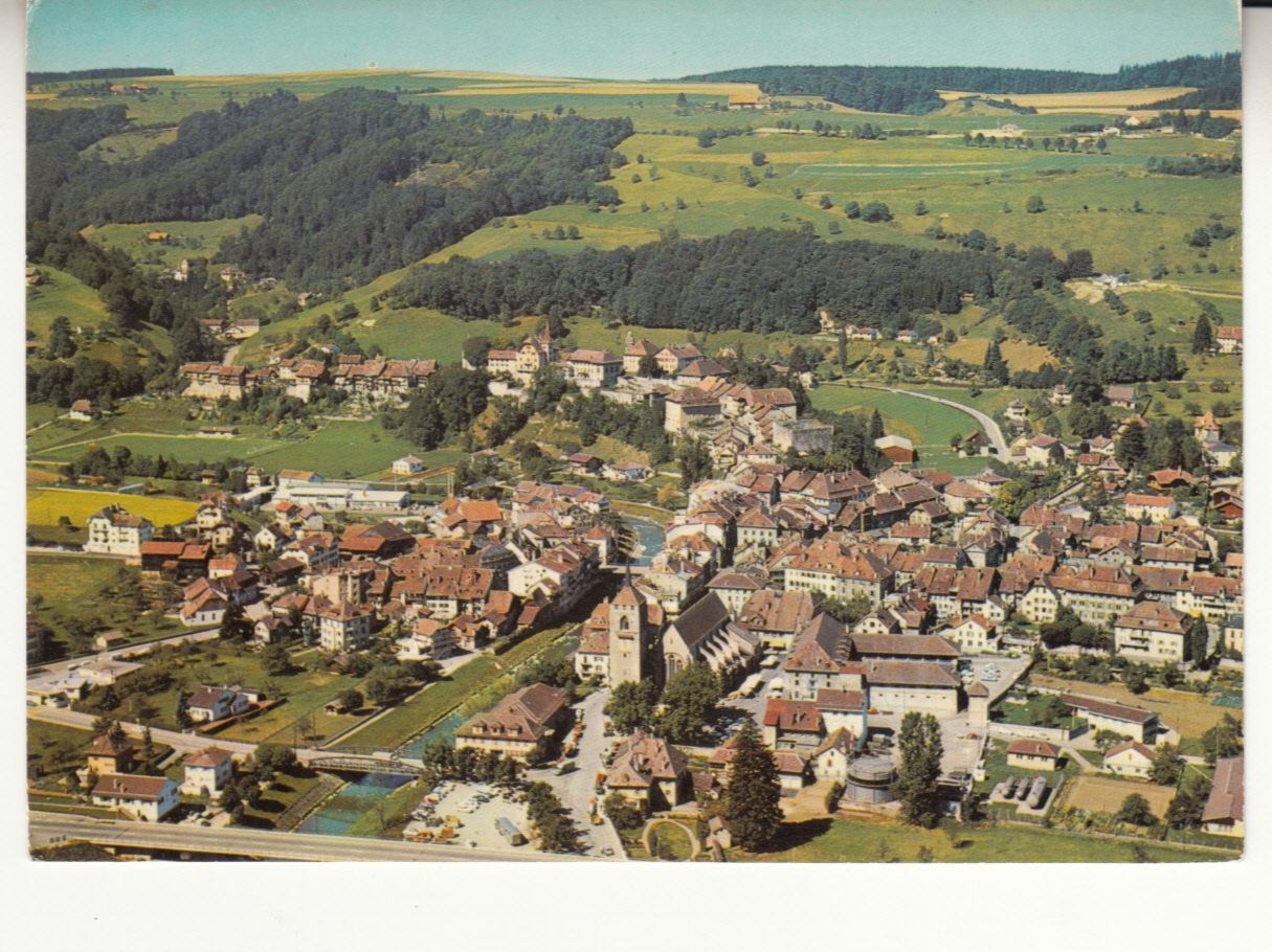 Ansichtskarten: Moudon Flugaufnahme 1979 – Gebraucht aus Bürglen TG von StampGraf